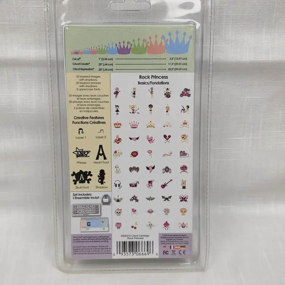 Cricut Rock Princess Cartridge Sealed Complete Cricut Create Expression Craft